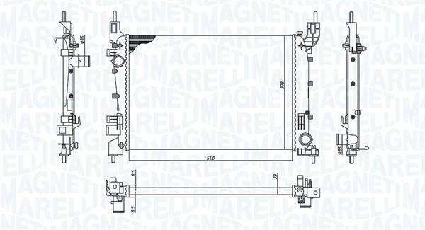 Радиатор охлаждения FIAT LINEA, PUNTO EVO 2007- (1.2/1.4/1.4CNG) D7F038TT фото
