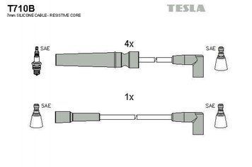 Провода свічкові Нескія 1, 5 16V, Есперо (силікон) Tesla 00-00067876 фото
