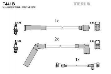 Провод свечной Матиз 0, 8 (под трамблер) (силикон) Tesla 00-00066439 фото
