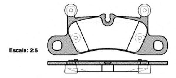 Колодки гальмівні задні PORSCHE 911, CAYENNE; VW TOUAREG 2010- (2.9-4.8) 6900864215 фото