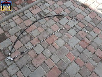 Трос ручного гальма DAEWOO NEXIA 1,5; OPEL KADETT E, ASTRA F 1991-1998, L=1675/1090+1275/695 (RIDER) 5635989692 фото